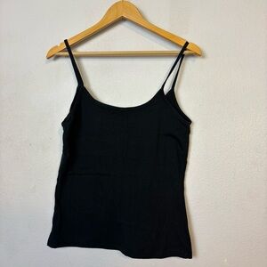 B sides tank black cami top cotton silk modal blend women’s size L